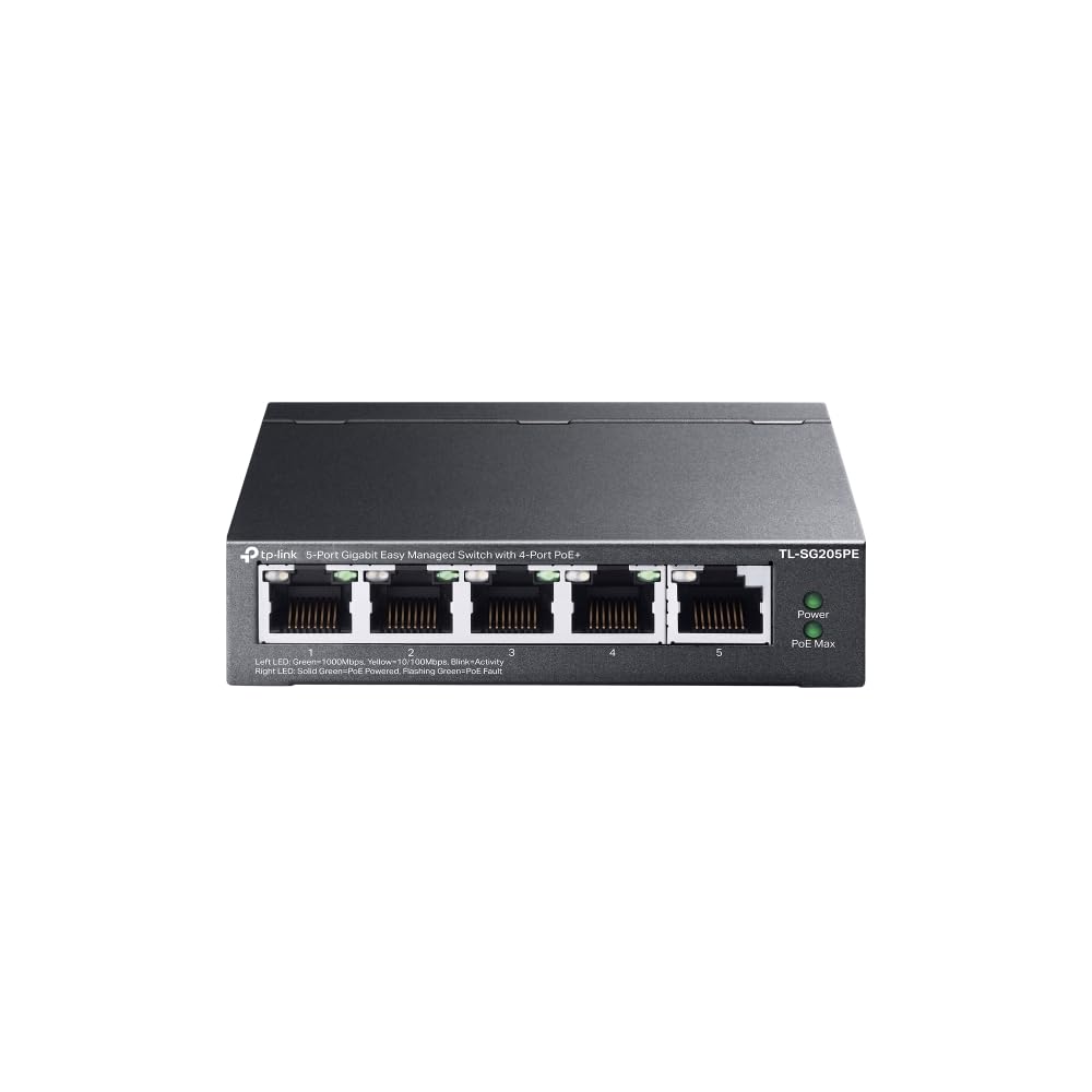 Amazon.com: TP-Link 5 Port Gigabit Easy Managed PoE Switch, 65W